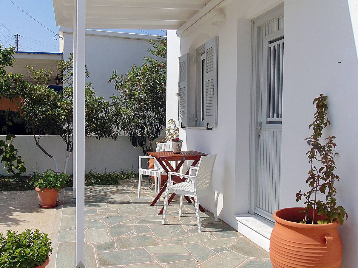 The veranda of the cosy apartment